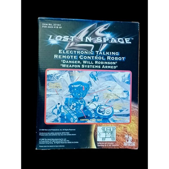 1998 Toy Island Robbie Robot Lost In Space Remote Control Electronic Talking Toy - Picture 8 of 9